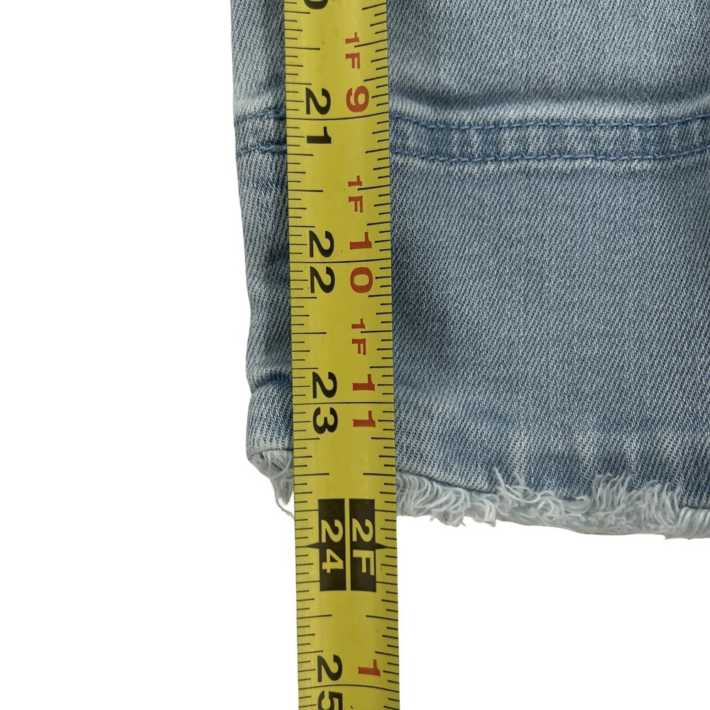 J Jill Authentic Fit Cropped Jeans Women 6 Light Wash Raw Hem Straight Capri - Picture 7 of 7
